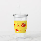 Weihnachtsgebäck Weihnachtsmannmütze Acryltrinkbecher (Links)