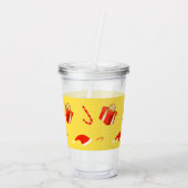 Weihnachtsgebäck Weihnachtsmannmütze Acryltrinkbecher (Rückseite)