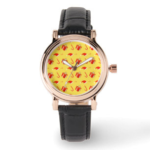 Weihnachtsgebäck Weihnachtsmannmütze Armbanduhr