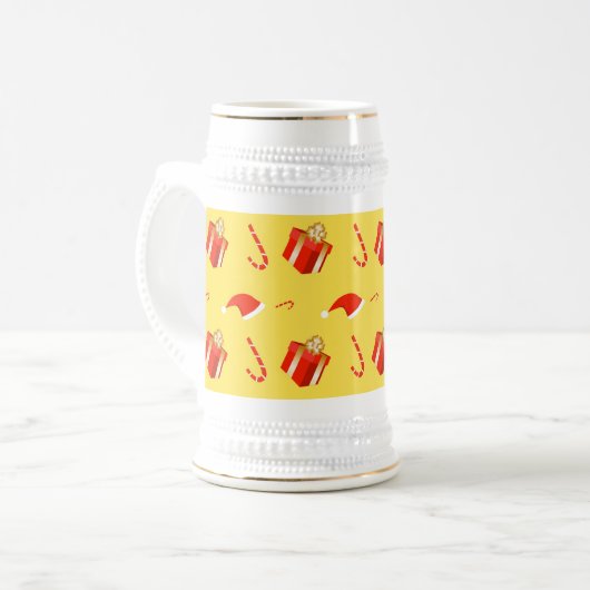 Weihnachtsgebäck Weihnachtsmannmütze Bierglas (Vorderseite Links)