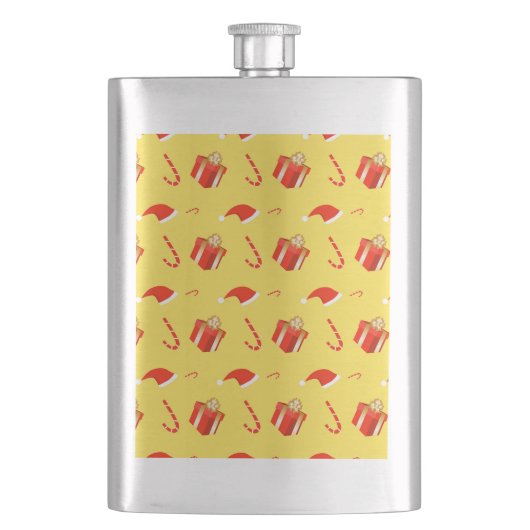 Weihnachtsgebäck Weihnachtsmannmütze Flachmann (Vorderseite)