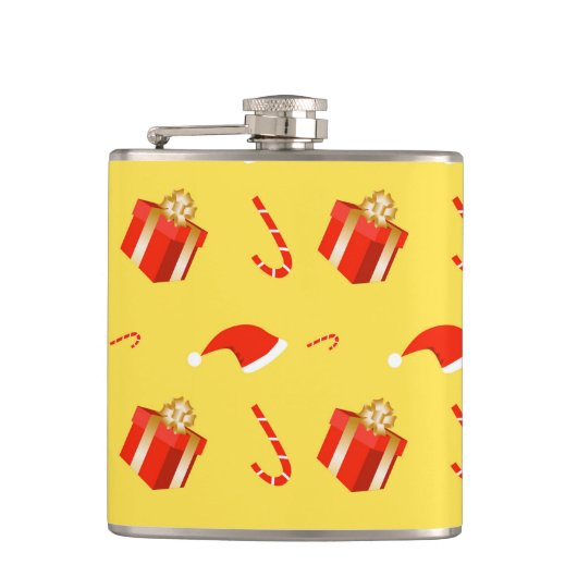 Weihnachtsgebäck Weihnachtsmannmütze Flachmann (Vorderseite)