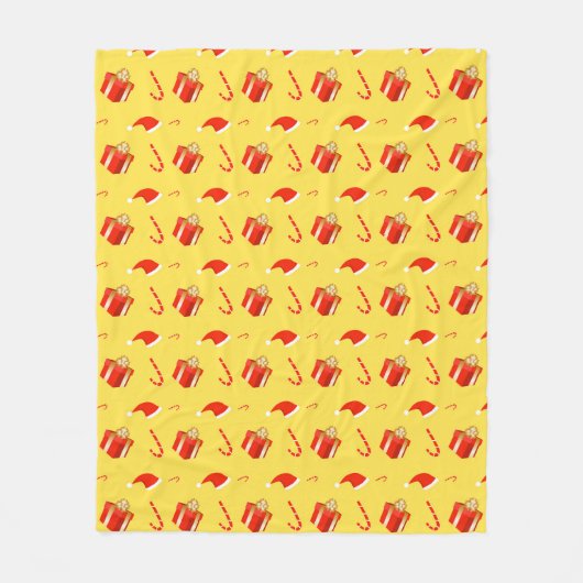 Weihnachtsgebäck Weihnachtsmannmütze Fleecedecke (Vorderseite)