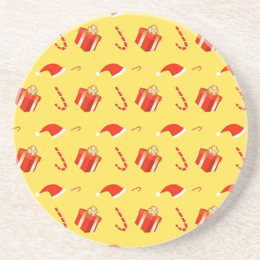 Weihnachtsgebäck Weihnachtsmannmütze Getränkeuntersetzer (Vorne)