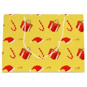 Weihnachtsgebäck Weihnachtsmannmütze Große Geschenktüte (Vorderseite)