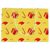 Weihnachtsgebäck Weihnachtsmannmütze Große Geschenktüte (Rückseite)