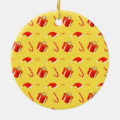 Weihnachtsgebäck Weihnachtsmannmütze Keramik Ornament (Hinten)