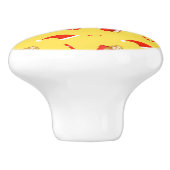 Weihnachtsgebäck Weihnachtsmannmütze Keramikknauf (Seitenansicht)