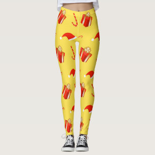 Weihnachtsgebäck Weihnachtsmannmütze Leggings