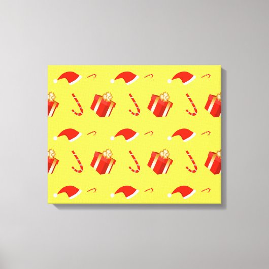 Weihnachtsgebäck Weihnachtsmannmütze Leinwanddruck (Vorderseite)