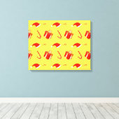 Weihnachtsgebäck Weihnachtsmannmütze Leinwanddruck (Insitu (Holzboden))