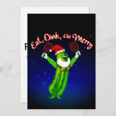 Weihnachtsgebäck Weihnachtsmannmütze Picknick Feiertagskarte (Vorne/Hinten)