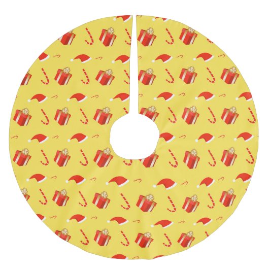 Weihnachtsgebäck Weihnachtsmannmütze Polyester Weihnachtsbaumdecke (Vorderseite)