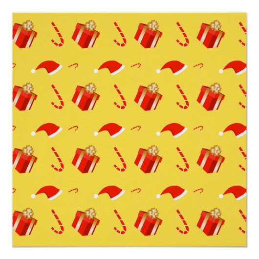 Weihnachtsgebäck Weihnachtsmannmütze Poster (Vorderseite)