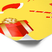 Weihnachtsgebäck Weihnachtsmannmütze Poster (Ecke)