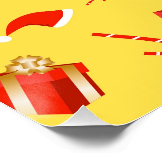 Weihnachtsgebäck Weihnachtsmannmütze Poster (Ecke)