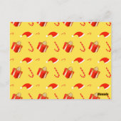 Weihnachtsgebäck Weihnachtsmannmütze Postkarte (Rückseite)