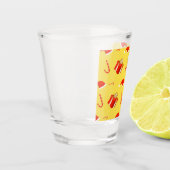 Weihnachtsgebäck Weihnachtsmannmütze Schnapsglas (Links)