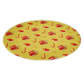 Weihnachtsgebäck Weihnachtsmannmütze Schneidebrett (Ecke)