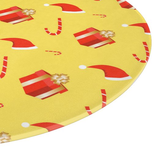 Weihnachtsgebäck Weihnachtsmannmütze Schneidebrett (Ecke)