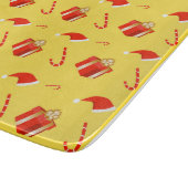 Weihnachtsgebäck Weihnachtsmannmütze Schneidebrett (Ecke)