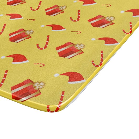 Weihnachtsgebäck Weihnachtsmannmütze Schneidebrett (Ecke)