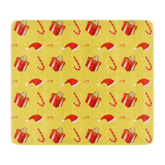 Weihnachtsgebäck Weihnachtsmannmütze Schneidebrett (Vorderseite)