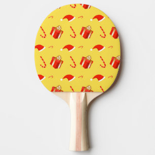 Weihnachtsgebäck Weihnachtsmannmütze Tischtennis Schläger