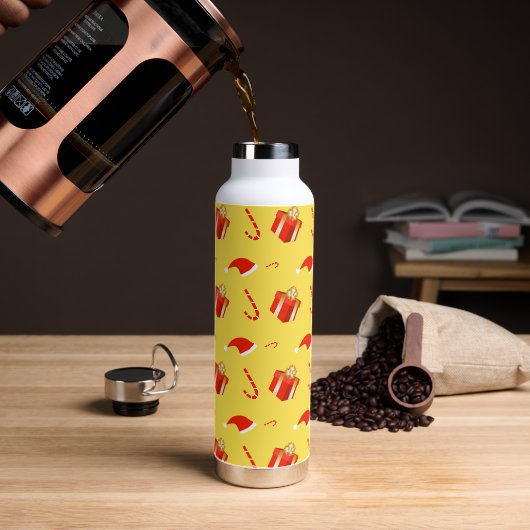 Weihnachtsgebäck Weihnachtsmannmütze Trinkflasche (Kaffee)