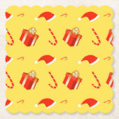 Weihnachtsgebäck Weihnachtsmannmütze Untersetzer (Vorderseite)