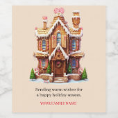 Weihnachtsgebäck Weinetikett (Einzelnes Label)