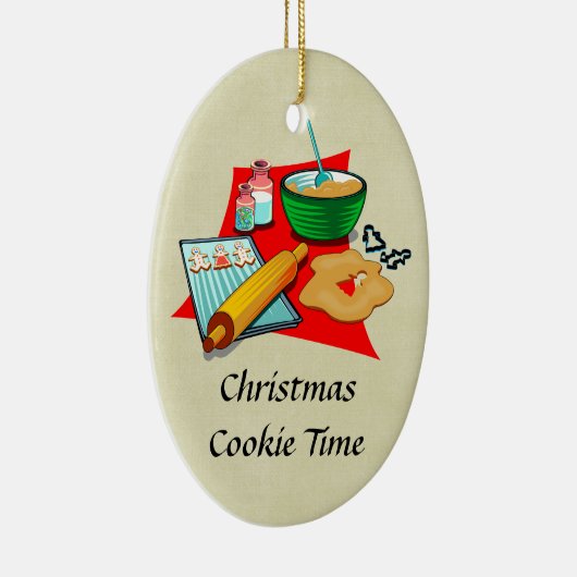 Weihnachtsgebäck - Zutaten Bäcker Keramikornament (Rechts)