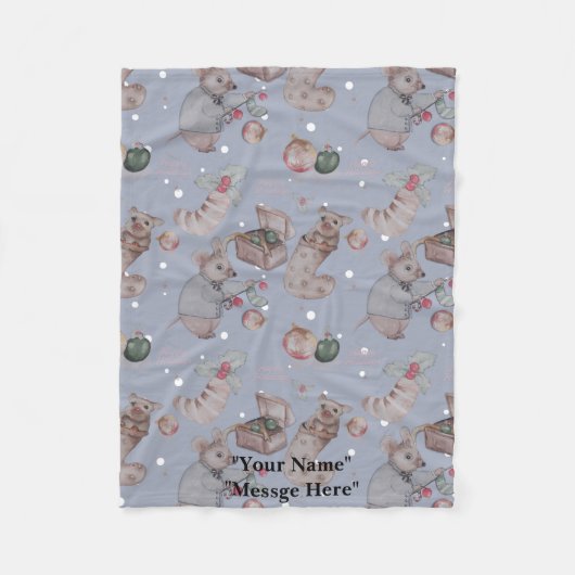 Weihnachtsgebäckdecke Fleecedecke (Vorderseite)