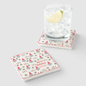 Weihnachtsgebälk Untersetzer (Seitenansicht)