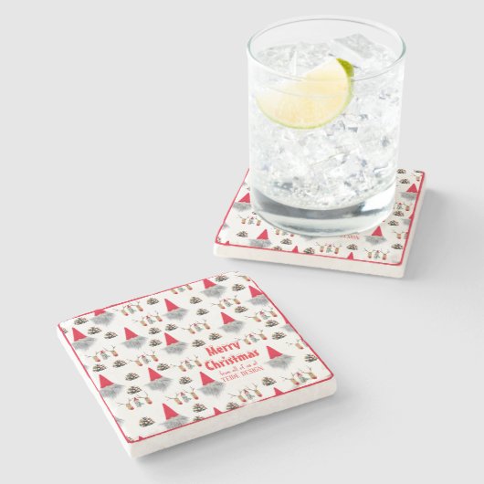 Weihnachtsgebälk Untersetzer (Seitenansicht)