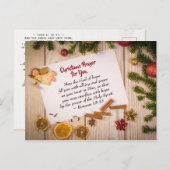 Weihnachtsgebet für euch, der Gott der Hoffnung Postkarte (Vorne/Hinten)