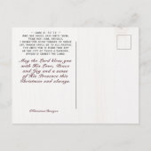 Weihnachtsgebet für euch, der Gott der Hoffnung Postkarte (Rückseite)