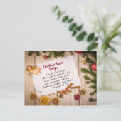 Weihnachtsgebet für euch, der Gott der Hoffnung Postkarte (Stehend Vorderseite)