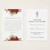 Weihnachtsgebet Poinsettia Gebet (Vorne & Hinten)