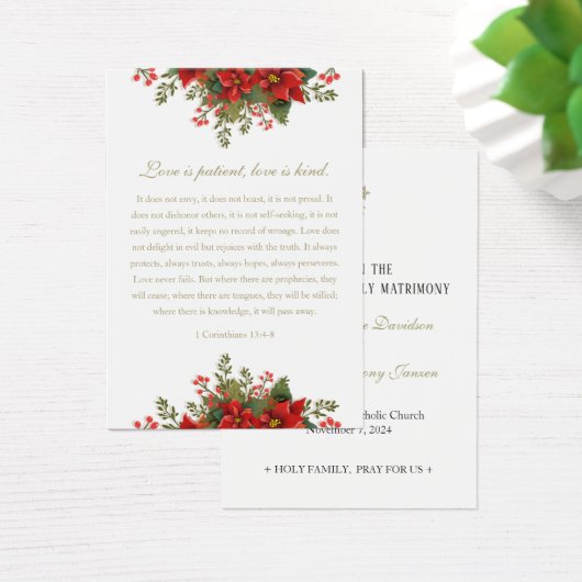 Weihnachtsgebet Poinsettia Gebet (Schreibtisch)