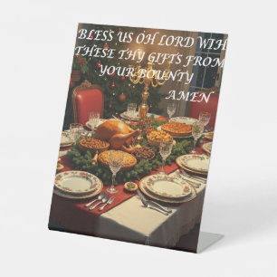 Weihnachtsgebet-Tischschild Sockelschild
