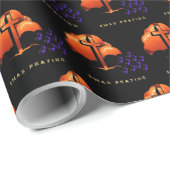 Weihnachtsgebete schwarz geschenkpapier (Rolleneckpunkt)