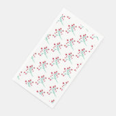 Weihnachtsgebirge Berry Sprigs Painted Muster Serviette (Ecke)