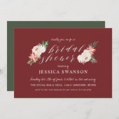 Weihnachtsgebirge Brautparty Einladung (Vorne/Hinten)