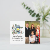 Weihnachtsgebirge Foto Feiertagspostkarte (Stehend Vorderseite)