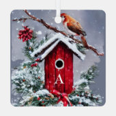 Weihnachtsgebirge Ornament Aus Metall (Rückseite)