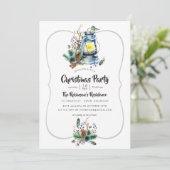 Weihnachtsgebirge Party Einladung (Stehend Vorderseite)