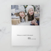 Weihnachtsgebirge Personalisiert Feiertagskarte (Innenseite)