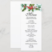 Weihnachtsgebirge und Berries Weihnachtsgebäck Par Menükarte (Vorne/Hinten)