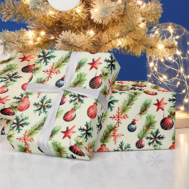 Weihnachtsgebläse mit festem Retro Geschenkpapier